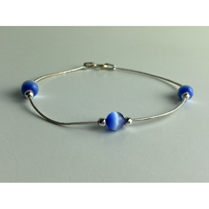 Sky Jewelry Серебряный браслет с ювелирным стеклом   Радость