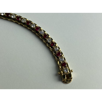 Sky Jewelry Серебряный браслет в позолоте со шпинелью и фианитами   Совершенство