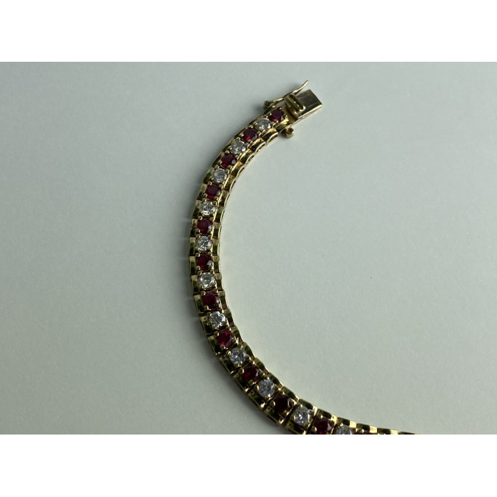 Sky Jewelry Серебряный браслет в позолоте со шпинелью и фианитами   Совершенство