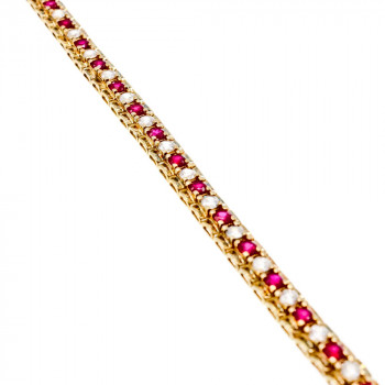 Sky Jewelry Серебряный браслет в позолоте со шпинелью и фианитами   Совершенство