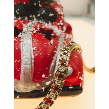 Sky Jewelry Серебряный браслет в позолоте со шпинелью и фианитами   Совершенство