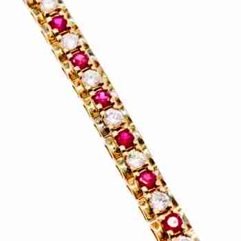 Sky Jewelry Серебряный браслет в позолоте со шпинелью и фианитами   Совершенство