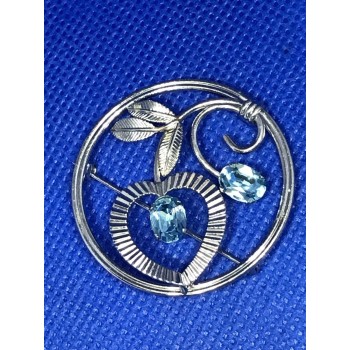 Sky Jewelry Серебряная брошь Sterling c топазом