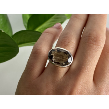 Sky Jewelry Кольцо из серебра с камнем гессонит  Винтаж 22