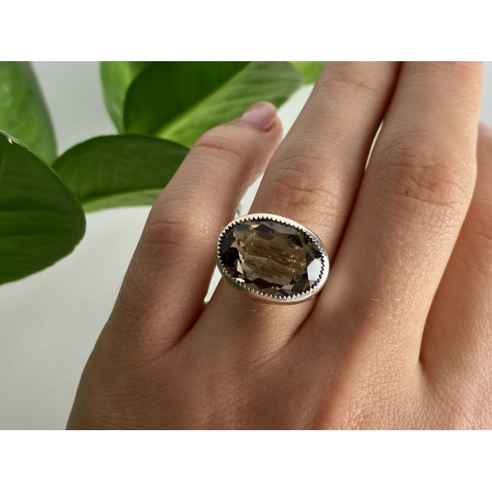 Sky Jewelry Кольцо из серебра с камнем гессонит  Винтаж 22