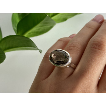 Sky Jewelry Кольцо из серебра с камнем гессонит  Винтаж 22