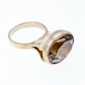 Sky Jewelry Кольцо из серебра с камнем гессонит  Винтаж 22