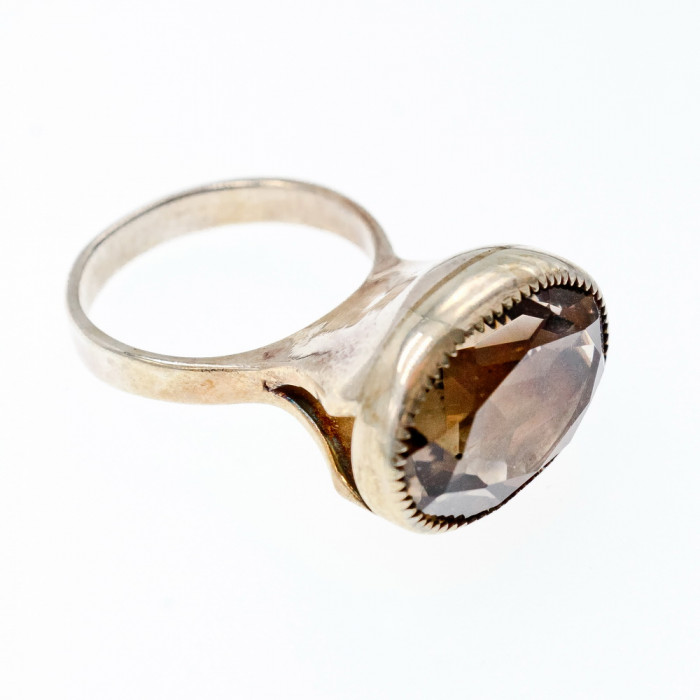 Sky Jewelry Кольцо из серебра с камнем гессонит  Винтаж 22