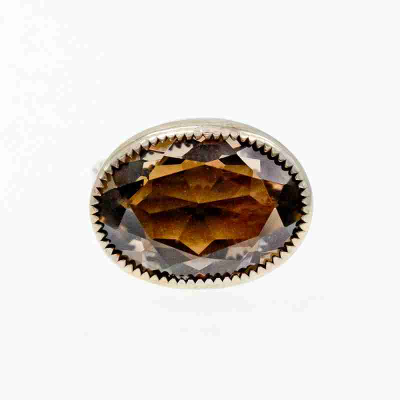 Sky Jewelry Кольцо из серебра с камнем гессонит  Винтаж 22