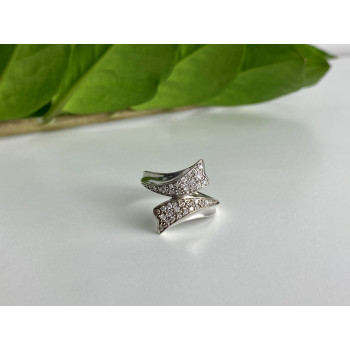 Sky Jewelry Кольцо из серебра с камнями кварц  Невесомость 7778