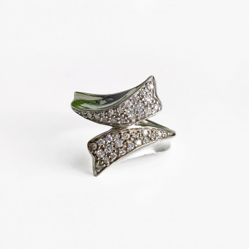 Sky Jewelry Кольцо из серебра с камнями кварц  Невесомость 7778