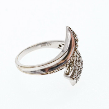 Sky Jewelry Кольцо из серебра с камнями кварц  Невесомость 7778