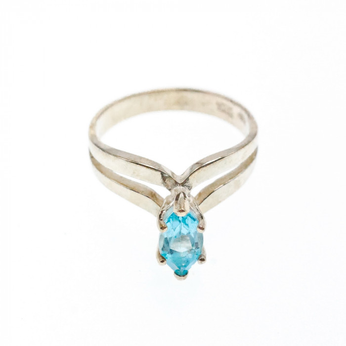 Sky Jewelry Кольцо из серебра с камнем турмалин параиба