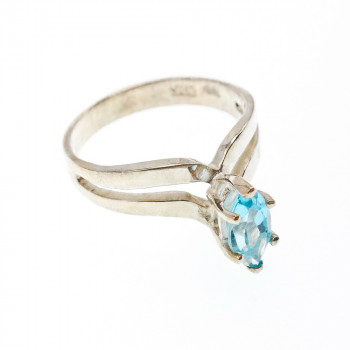 Sky Jewelry Кольцо из серебра с камнем турмалин параиба