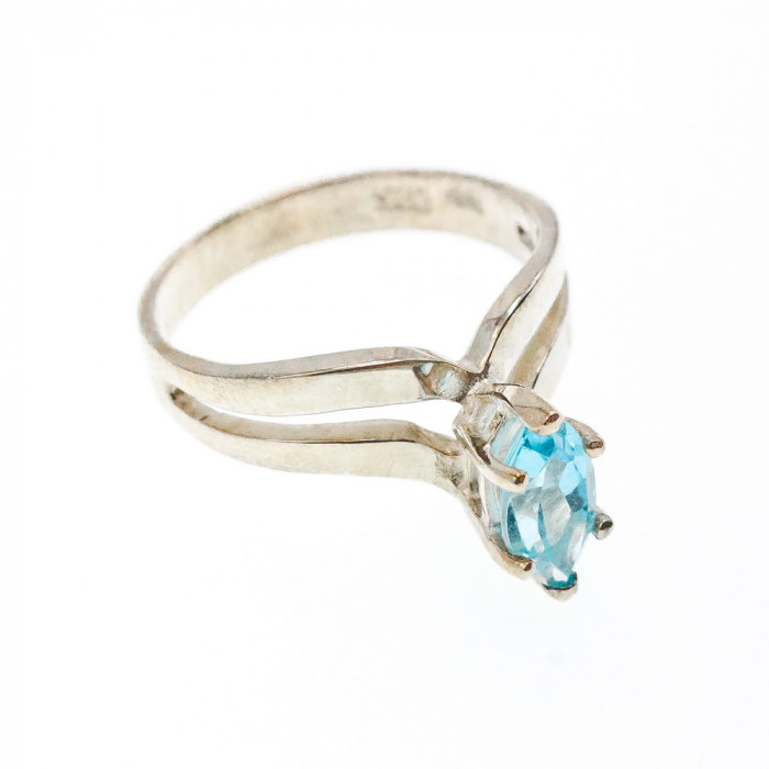 Sky Jewelry Кольцо из серебра с камнем турмалин параиба