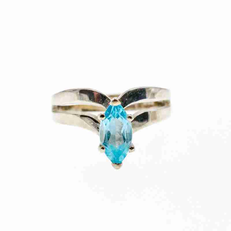Sky Jewelry Кольцо из серебра с камнем турмалин параиба