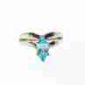 Sky Jewelry Кольцо из серебра с камнем турмалин параиба