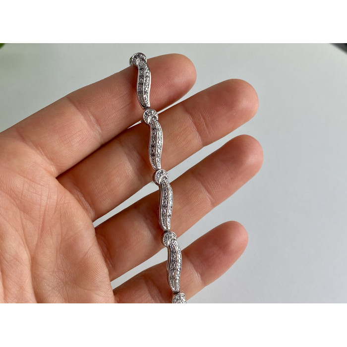 Sky Jewelry Серебряный браслет со вставками из сапфира  Обаяние   222