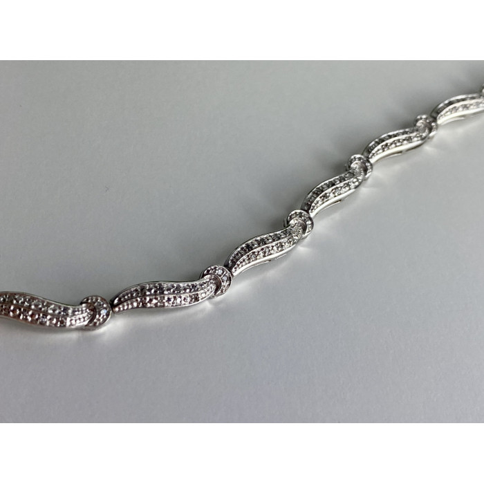 Sky Jewelry Серебряный браслет со вставками из сапфира  Обаяние   222