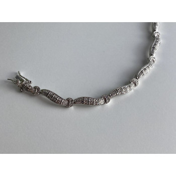 Sky Jewelry Серебряный браслет со вставками из сапфира  Обаяние   222