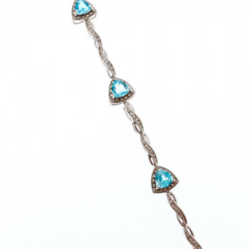 Sky Jewelry Браслет из серебра с топазом   Небеса   2627