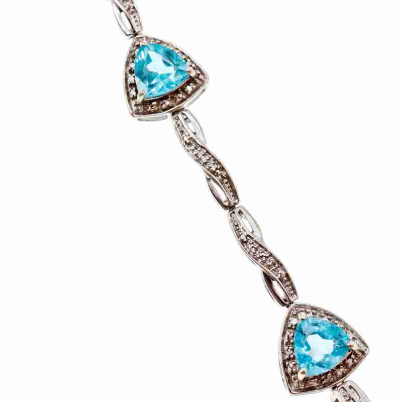 Sky Jewelry Браслет из серебра с топазом   Небеса   2627