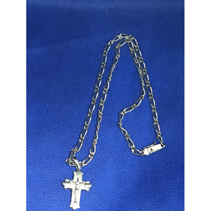 Sky Jewelry Серебряная цепочка с крестом для мужчины