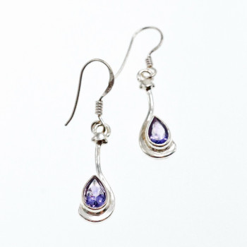 Sky Jewelry Серьги из серебра с турмалином  Желание