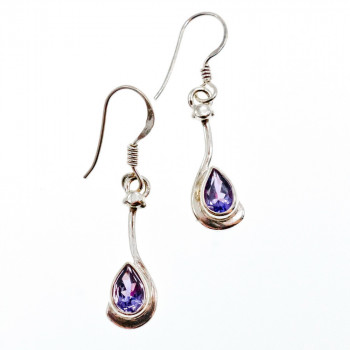 Sky Jewelry Серьги из серебра с турмалином  Желание