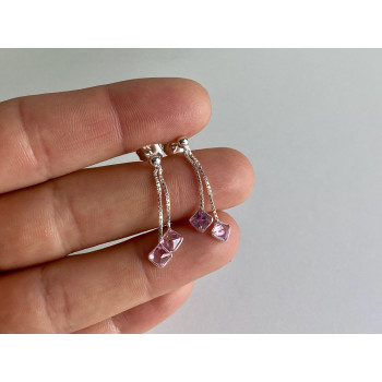 Sky Jewelry Серьги из серебра с фианитами  Нежность  22