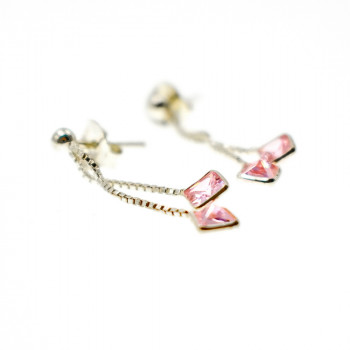 Sky Jewelry Серьги из серебра с фианитами  Нежность  22