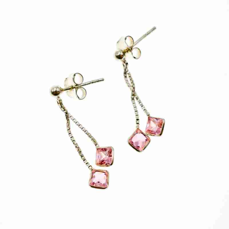 Sky Jewelry Серьги из серебра с фианитами  Нежность  22