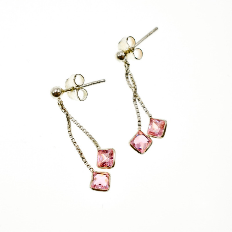 Sky Jewelry Серьги из серебра с фианитами  Нежность  22