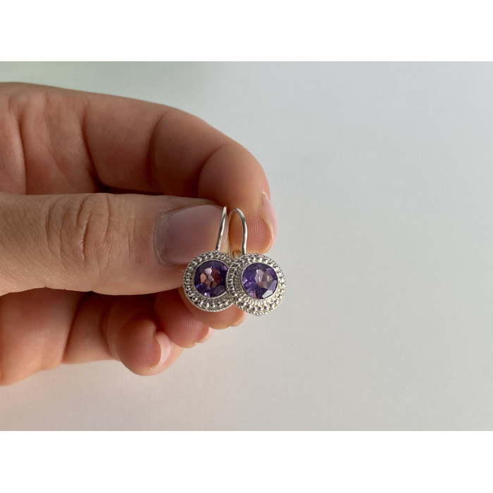 Sky Jewelry Серьги из серебра с аметистом   Мечта