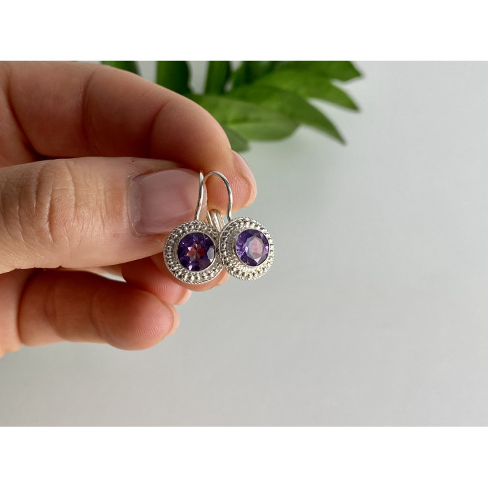 Sky Jewelry Серьги из серебра с аметистом   Мечта