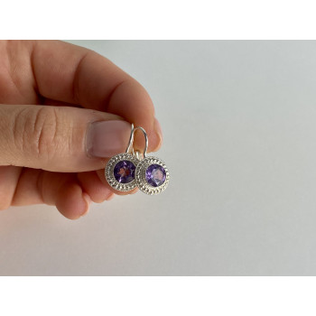 Sky Jewelry Серьги из серебра с аметистом   Мечта
