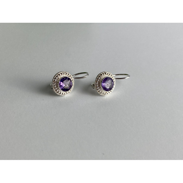 Sky Jewelry Серьги из серебра с аметистом   Мечта