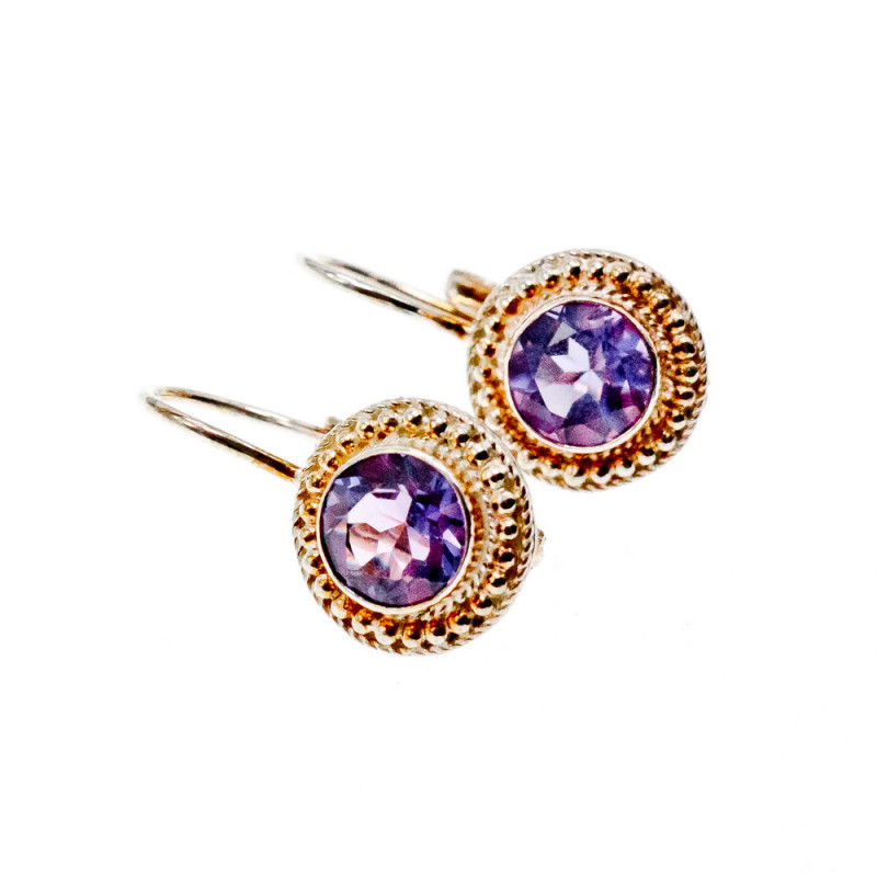 Sky Jewelry Серьги из серебра с аметистом   Мечта