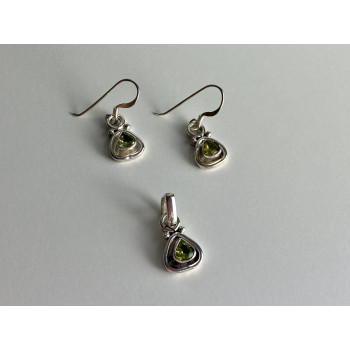 Sky Jewelry Набор из серебра с хризолитом