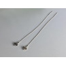 Sky Jewelry Серебряные серьги-протяжки (продевки)  с марказитом