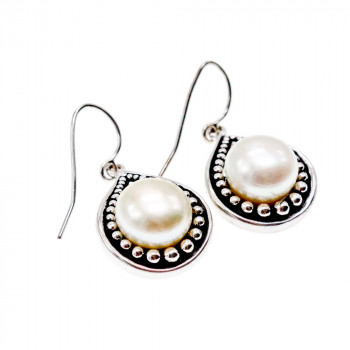 Sky Jewelry Серебряные серьги с жемчугом Винтаж