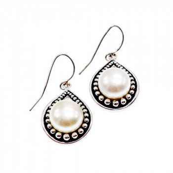 Sky Jewelry Серебряные серьги с жемчугом Винтаж