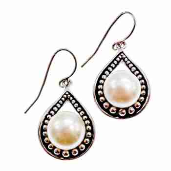 Sky Jewelry Серебряные серьги с жемчугом Винтаж