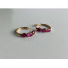 Sky Jewelry Золотые серьги с рубинами Романтика