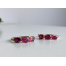 Sky Jewelry Золотые серьги с рубинами Романтика