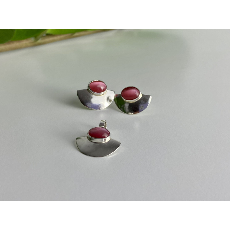 Sky Jewelry Набор из серебра с агатом  Классика