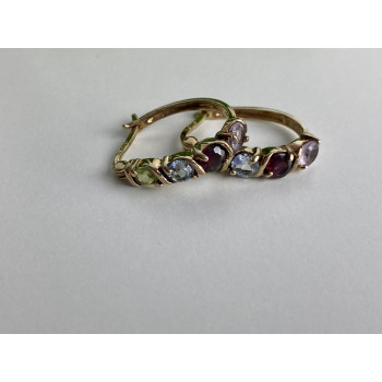 Sky Jewelry Серьги из серебра с позолотой с натуральными камнями  Винтаж