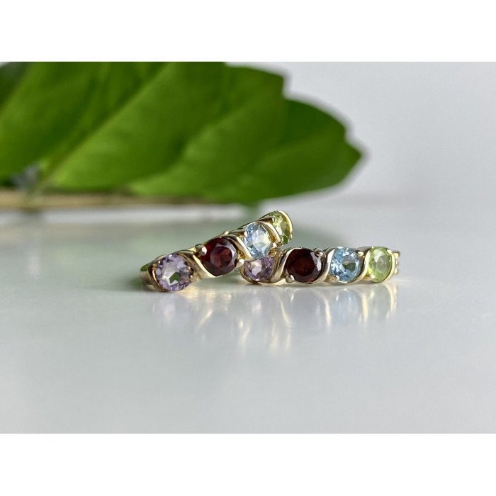 Sky Jewelry Серьги из серебра с позолотой с натуральными камнями  Прелесть