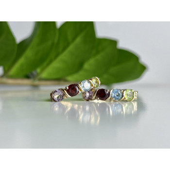 Sky Jewelry Серьги из серебра с позолотой с натуральными камнями  Прелесть