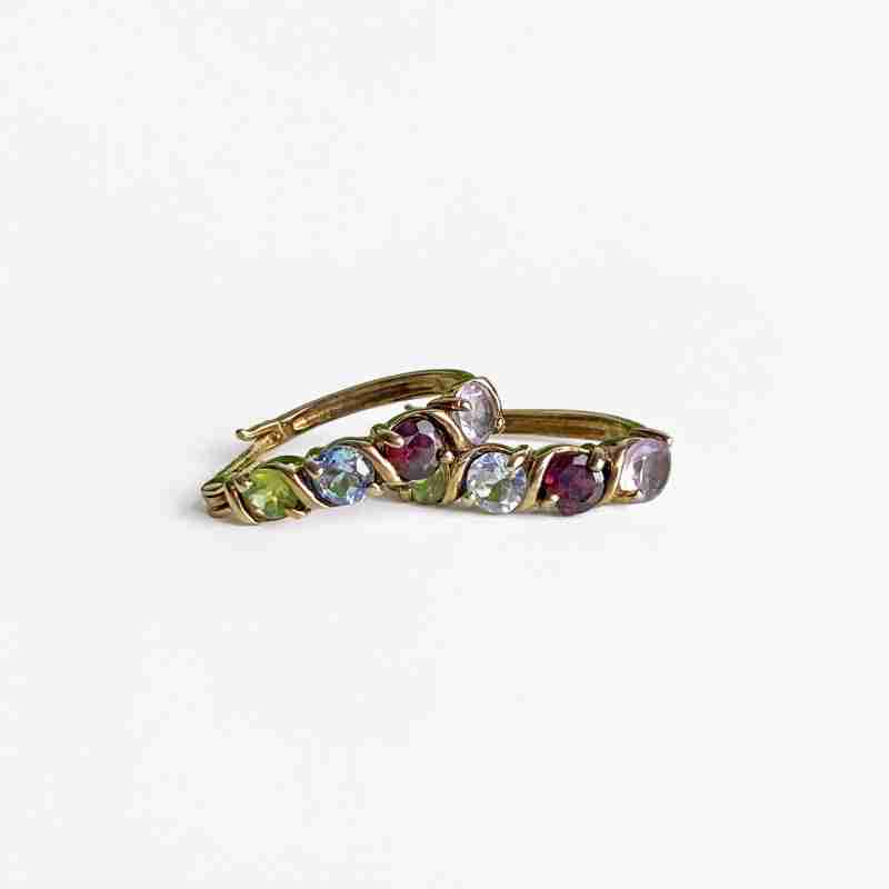 Sky Jewelry Серьги из серебра с позолотой с натуральными камнями  Прелесть